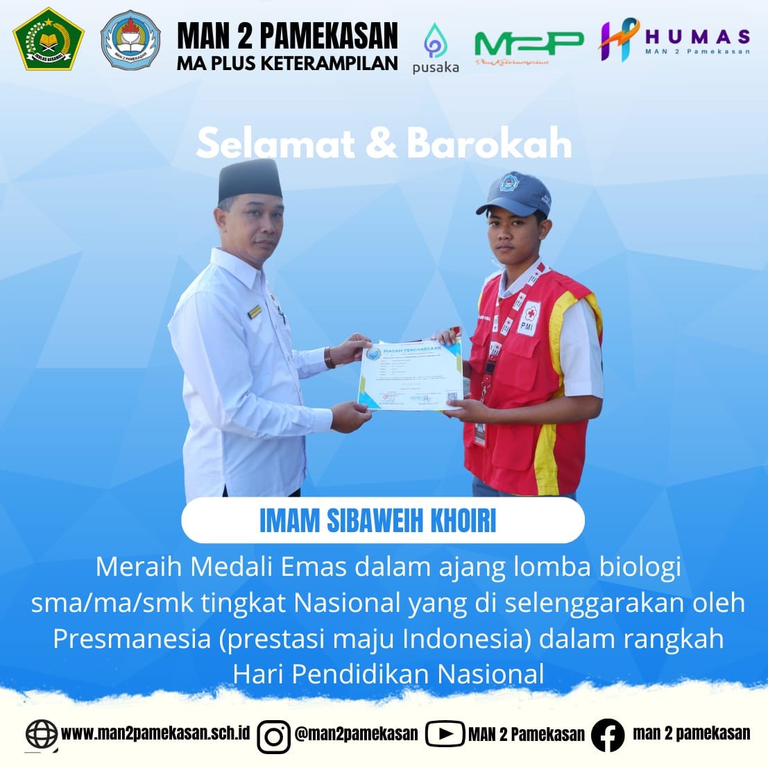 medali emas lomba biologi sma/ma/smk tingkat nasional